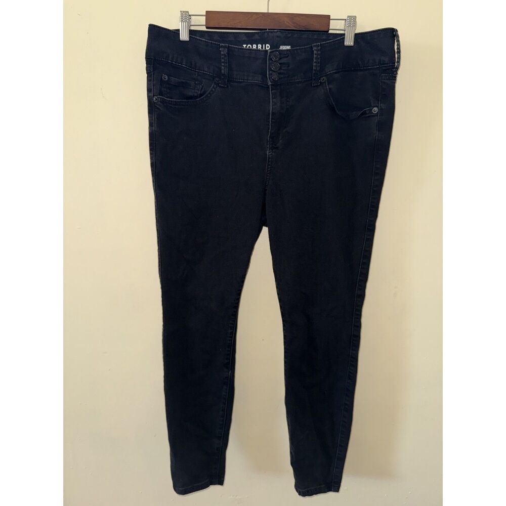 Torrid Black Jegging Super Soft High Rise Skinny Jeans 3-Button Fly Size 16S